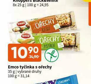 Terno Emco tyčinky s ořechy nabídka