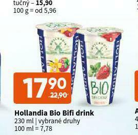 Terno Hollandia bio bifi drink nabídka