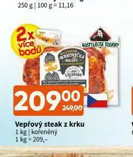 Terno Vepřový steak z krku nabídka
