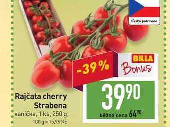 Billa Rajčata cherry strabena vanička, 1 ks, 250 g nabídka