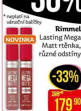 Teta Rimmel lasting mega matt rtěnka nabídka