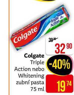 Teta Colgate triple action zubní pasta 75ml nabídka