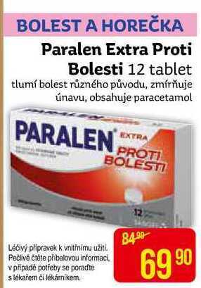 Teta Paralen extra proti bolesti 12 tablet nabídka