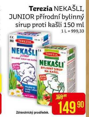 Teta Terezia nekašli, junior přírodní bylinný sirup proti kašli 150 ml nabídka