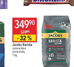 Globus Jacobs barista zrnková káva nabídka