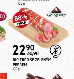 Terno Rio ebro se zeleným pepřem nabídka