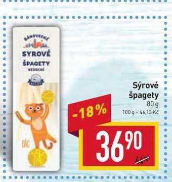 Billa Sýrové špagety 80 g nabídka