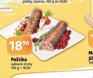 Coop Paštika nabídka