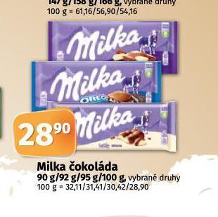 Coop Milka čokoláda nabídka