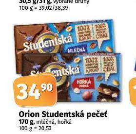Coop Orion studentská pečeť nabídka