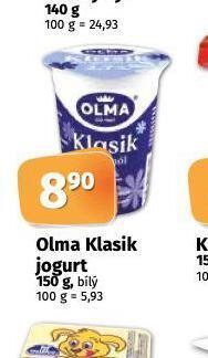 Coop Olma klasik jogurt nabídka