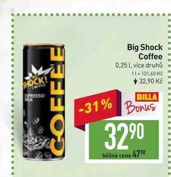 Billa Big shock coffee 0,25l nabídka