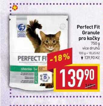 Billa Perfect fit granule pro kočky 750 g nabídka