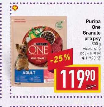 Billa Purina one granule pro psy 800 g nabídka