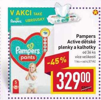 Billa Pampers active dětské plenky a kalhotky od 36 ks nabídka