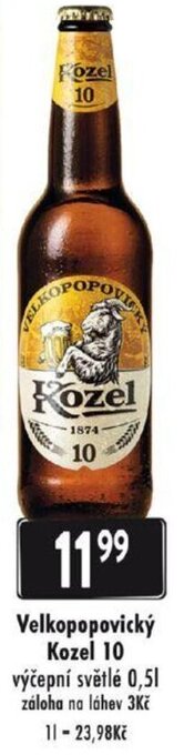 Qanto Velkopopovický Kozel 10 nabídka