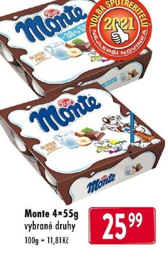 Qanto Monte 4*55g vybrané druhy 100g nabídka