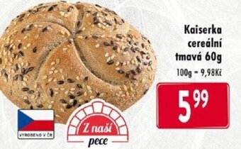 Qanto Kaiserka cereální tmavá 60g nabídka