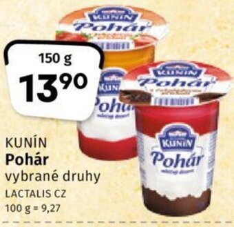 Coop KUNIN Pohár nabídka