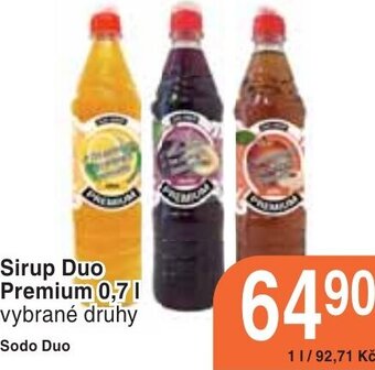 Coop hb Sirup Duo Premium 0,7L vybrané druhy nabídka