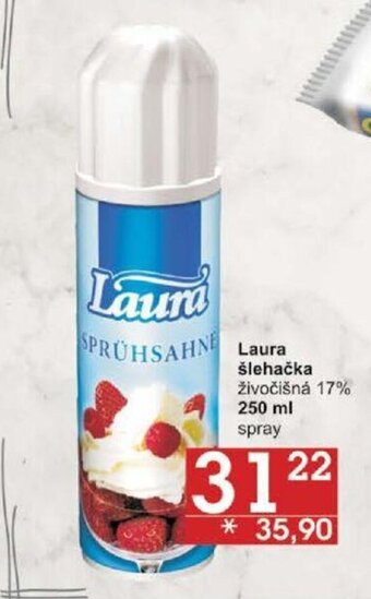 Jip Laura šlehačka živočišná 17% 250 ml spray nabídka