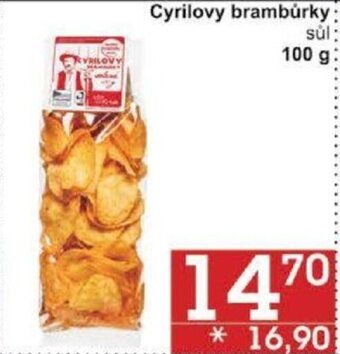 Jip Cyrilovy brambůrky sul 100 g nabídka