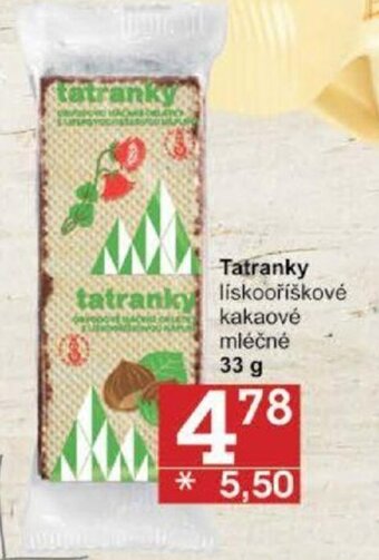 Jip Tatranky liskooříškové kakaové mléčné 33 g nabídka