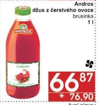 Jip Andros džus z čerstvého ovoce brusinka 1 l. nabídka