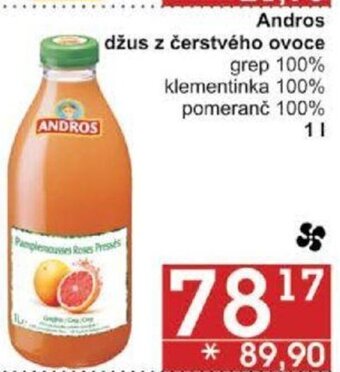 Jip Andros džus z čerstvého ovoce nabídka