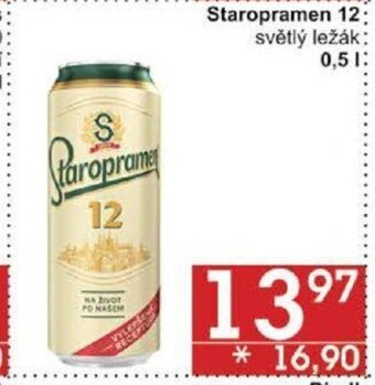 Jip Staropramen 12 světlý ležák 0.5 l. nabídka