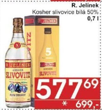 Jip R. Jelínek Kosher slivovice bílá 50% 0.7 l. nabídka