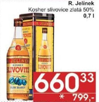 Jip R. Jelinek Kosher slivovice zlatá 50% 0.7 l. nabídka
