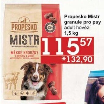 Jip Propesko Mistr granule pro psy adult hovězí 1,5 kg nabídka