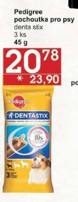 Jip Pedigree pochoutka pro psy denta stix 3 ks 45 g nabídka