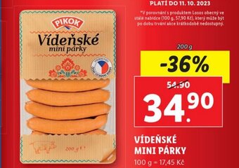 Lidl VÍDEŇSKÉ MINI PÁRKY nabídka
