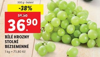 Lidl BÍLÉ HROZNY STOLNÍ BEZSEMENNÉ nabídka