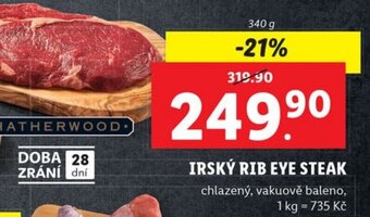 Lidl IRSKÝ RIB EYE STEAK nabídka