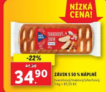 Lidl ZÁVIN S 50 % NÁPLNĚ nabídka