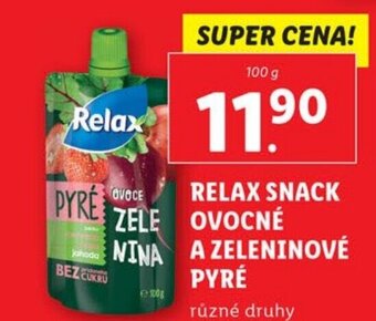 RELAX SNACK OVOCNÉ A ZELENINOVÉ PYRÉ