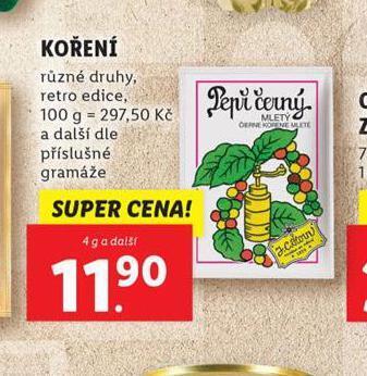 Lidl Koření nabídka