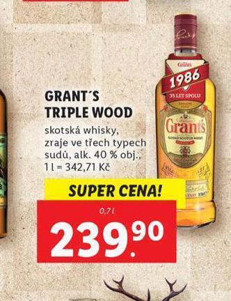 Grant's triple wood whisky