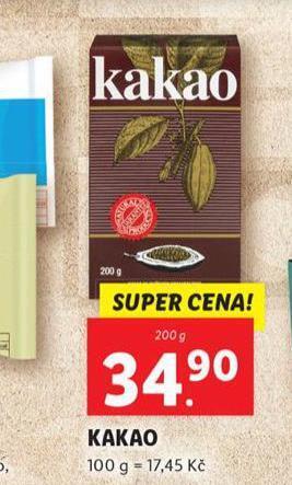 Lidl Kakao nabídka