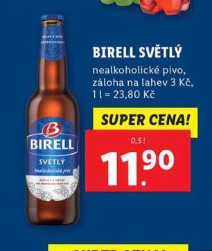 Lidl Birell nealkoholické pivo nabídka