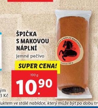 Lidl Špička s makovou náplní nabídka