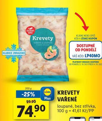 Lidl Krevety vařené nabídka