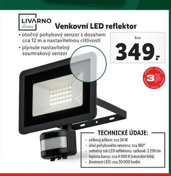 Lidl Venkovní led reflektor nabídka