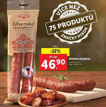 Lidl UHERSKÁ KLOBÁSA nabídka