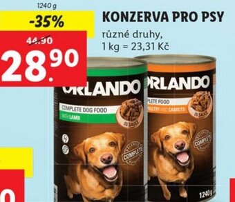 Lidl ORLANDO KONZERVA PRO PSY nabídka