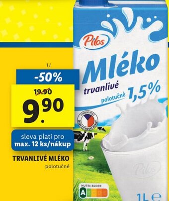 Lidl TRVANLIVÉ MLÉKO 1L nabídka