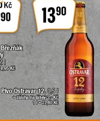 TEMPO Pivo Ostravar 12, 0,5 l. nabídka